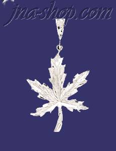 Sterling Silver DC Marijuana Pot Leaf Charm Pendant