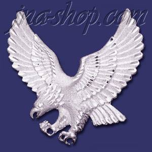 Sterling Silver DC Big Striking Eagle Charm Pendant
