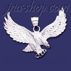 Sterling Silver DC Big Striking Eagle Charm Pendant