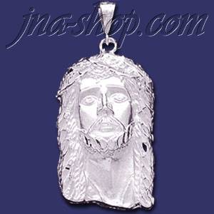 Sterling Silver DC Jesus Christ Face Charm Pendant