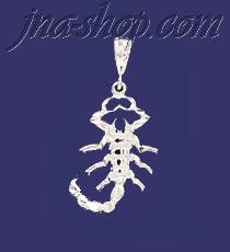 Sterling Silver DC Big Scorpion Charm Pendant