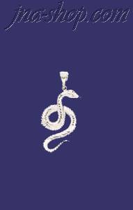 Sterling Silver DC Snake Charm Pendant