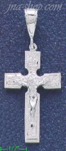 Sterling Silver Dia-Cut Cross Charm Pendant