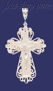 Sterling Silver DC Big Cross Crucifix Charm Pendant