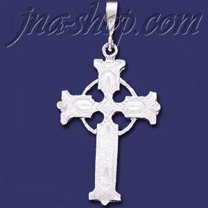 Sterling Silver DC Cross w/Circle Charm Pendant