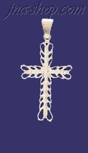 Sterling Silver DC Filigree Cross Charm Pendant