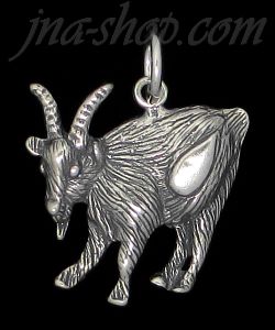 Sterling Silver Goat Animal Charm Pendant