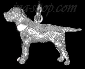 Sterling Silver Labrador Retriever Dog Animal Charm Pendant