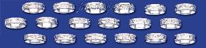 Sterling Silver 18 Wide Diamond-cut Band Rings Package
