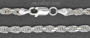 Sterling Silver 16" Rope Chain 4mm