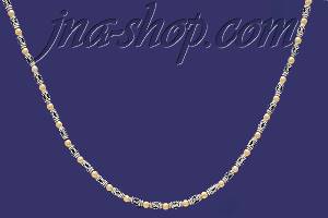 Sterling Silver 16" Two Tone Necklace 5.5mm