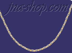 Sterling Silver 16" Two Tone Necklace 7mm