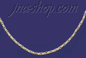 Sterling Silver 16" Two Tone Necklace 7mm