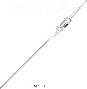 18" Sterling Silver Square Snake Chain 1mm