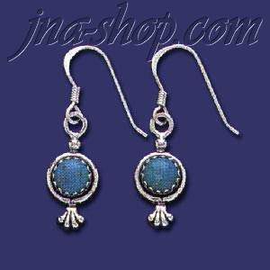 Sterling Silver Genuine American Indian Turquoise Earrings
