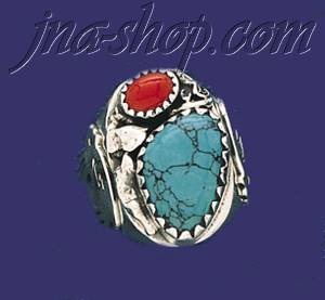 Sterling Silver Genuine American Indian Turquoise Ring