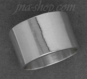 Sterling Silver Wedding Band Ring 15mm sz 7