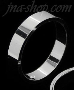 Sterling Silver 4mm Flat Wedding Band Ring sz 7