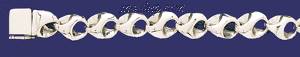 Sterling Silver 8" Handmade Bracelet 11mm