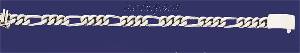 Sterling Silver 9" Figaro 3+1 Handmade Bracelet 9mm