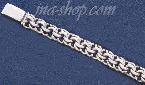 Sterling Silver 9" Handmade Bracelet 15mm