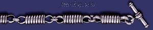 Sterling Silver 9" Bar Handmade Bracelet 7mm