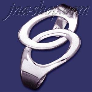 Sterling Silver Handcuffs Cuff Bangle 47mm