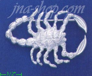 Sterling Silver Scorpion Brooch Pin