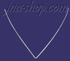 Sterling Silver 16" V Choker Necklace 2mm