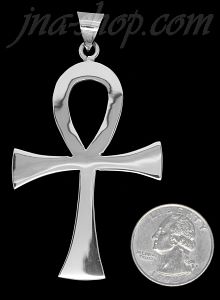 Sterling Silver Ankh Ansate Cross Charm Pendant