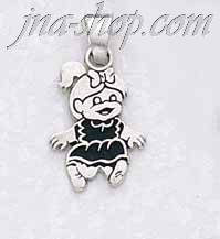 Sterling Silver Girl Charm Pendant