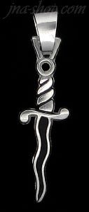 Sterling Silver Dagger Charm Pendant