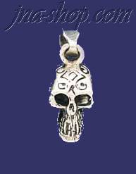 Sterling Silver Skull Charm Pendant