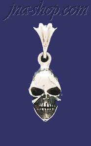 Sterling Silver Skull Charm Pendant