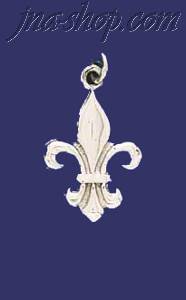 Sterling Silver Fleur-de-lis Charm Pendant