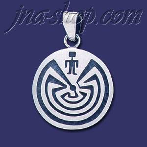 Sterling Silver Native American Design Charm Pendant