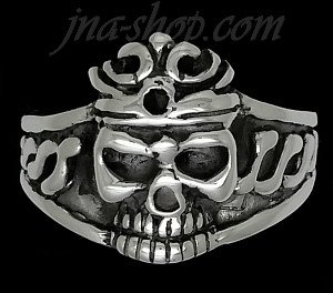 Sterling Silver Skull w/Crown Ring sz 12