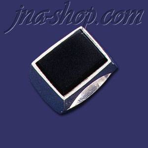 Sterling Silver Onyx Men's Ring