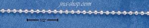 22" Sterling Silver 150 BEAD CHAIN (1.5MM)