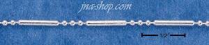9" Sterling Silver BEAD 1 BAR CHAIN
