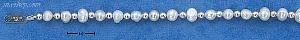 Sterling Silver 7.5" FRESH WATER PEARL BRACELET W/ 3MM SILVER SP