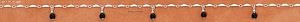 Sterling Silver 9" DAINTY LINK W/ FIVE DANGLING ONYX BEADS ANKLE