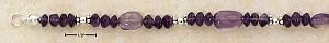 Sterling Silver 7" AMETHYST W/ SS BEADED SPACERS BRACELET