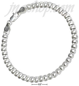 Sterling Silver 7" 070 CHARM LINK BRACELET (~5MM)