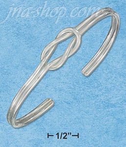 Sterling Silver SQUARE KNOT CUFF BRACELET