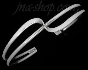 Sterling Silver WAVE CUFF BRACELET BANGLE