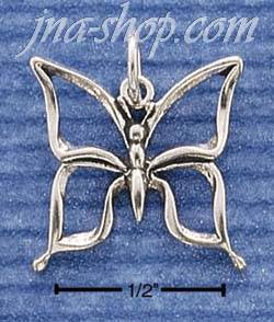 Sterling Silver OPEN BUTTERFLY CHARM