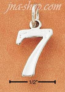 Sterling Silver NUMBER "7" CHARM