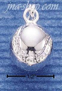 Sterling Silver HP 3D BASEBALL CHARM