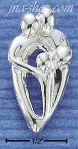 Sterling Silver COUPLE W/ TWO CHILDREN PENDANT